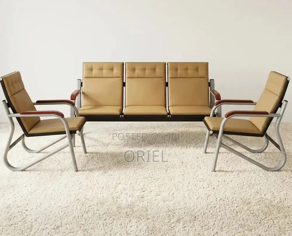 5-Seater Leather Sofa – Modern Comfortable Living Room Seating