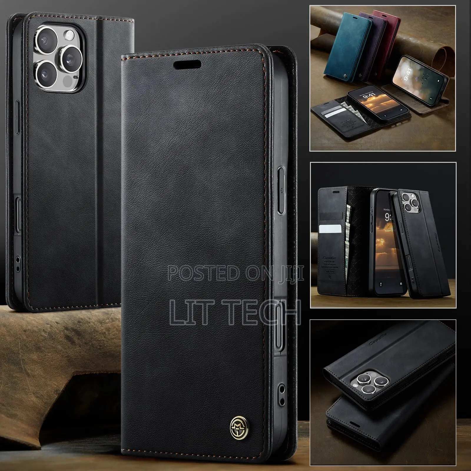 iPhone 11 Pro Max PU Leather Wallet Card Flip Case Cover