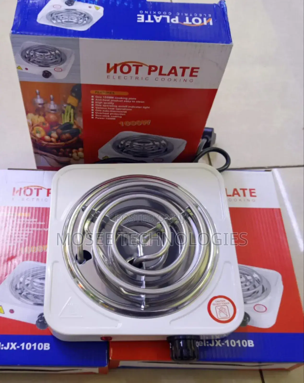 Portable 1000W Spiral Coil Hot Plate Cooker