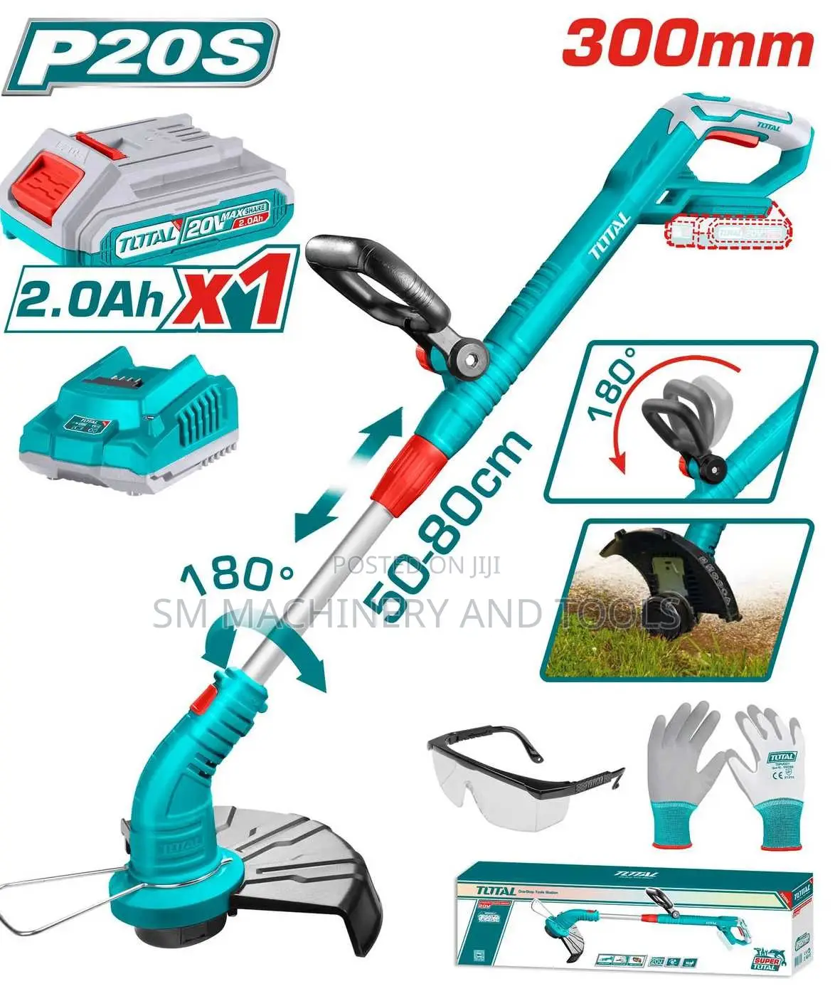 Total TGTLI20301 Lithium-Ion Grass Trimmer 20V