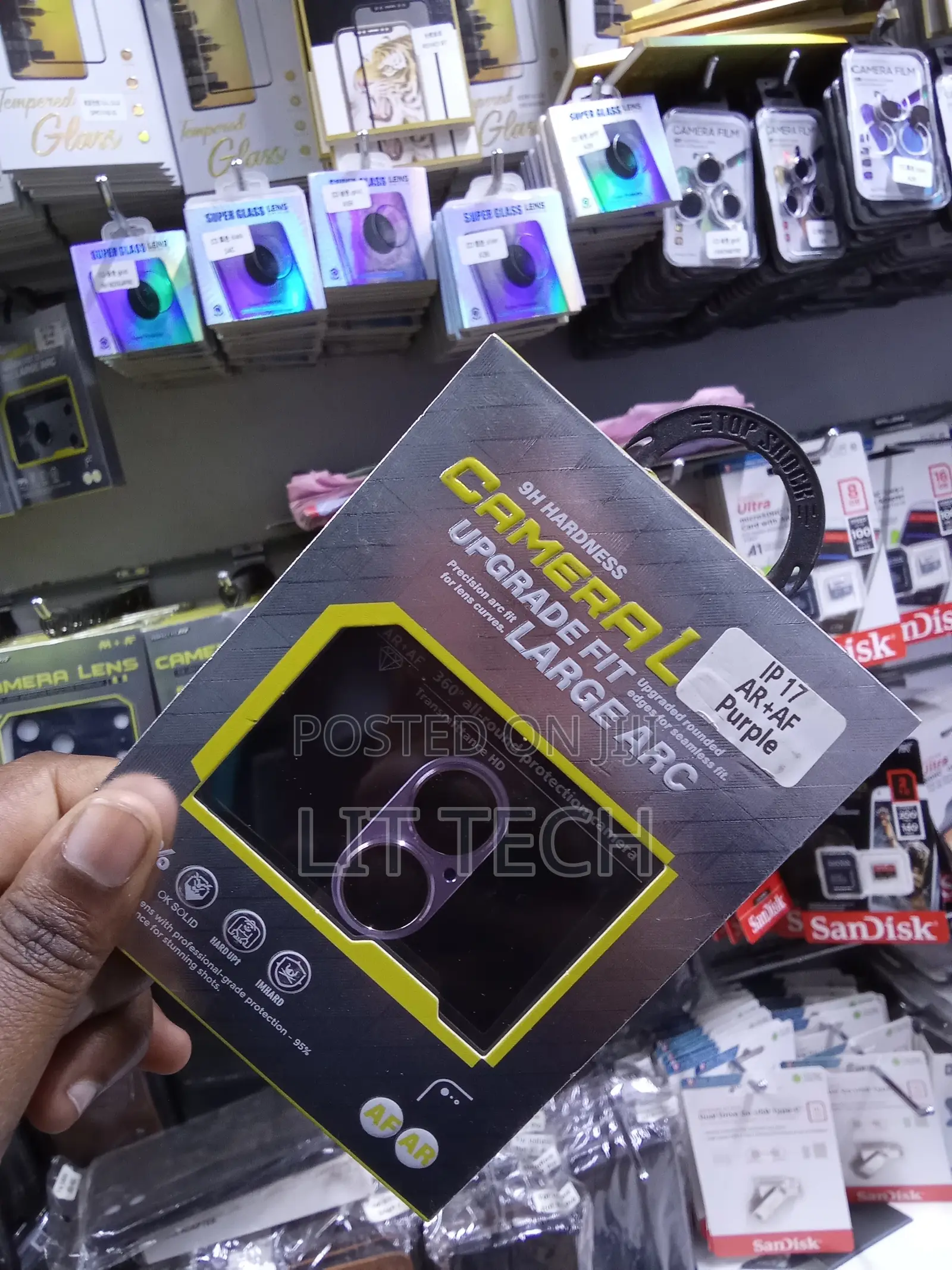 Tempered Glass Lens Protector for iPhone 17, Anti-Scratch -Purple