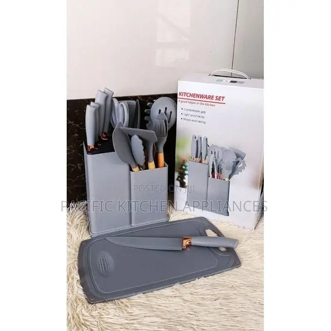 Silicon Executive Sillicone Set of Sillicone Wood Spoon and Knife Set