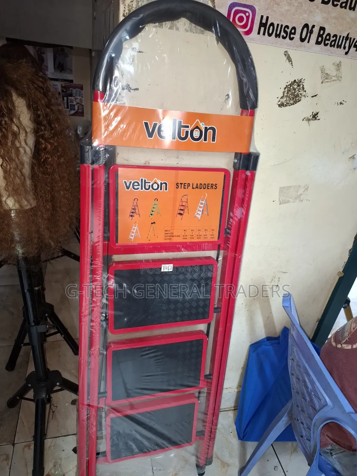 Multi-Purpose Step Ladder Heavy Duty Red/Black
