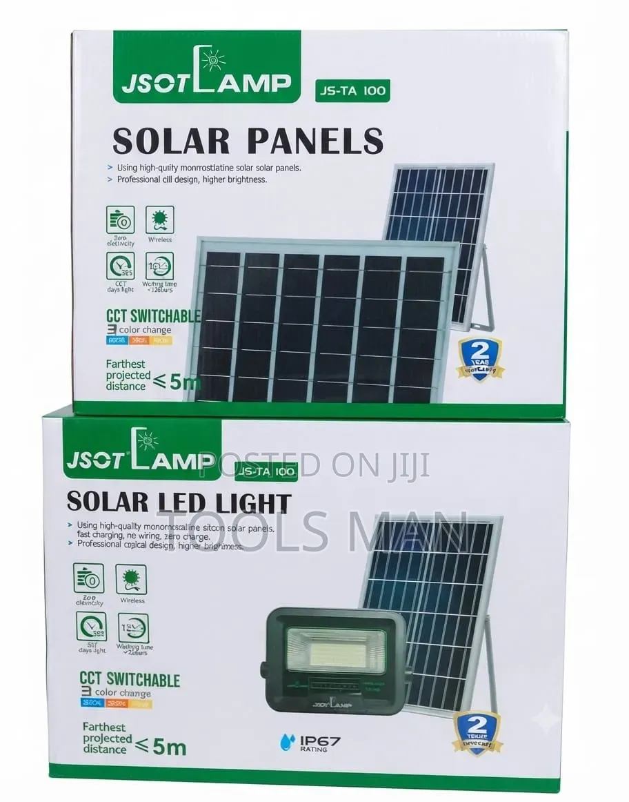 Solar Flood Light 100W JSOT Lamp JS-TA100 Outdoor Security Light
