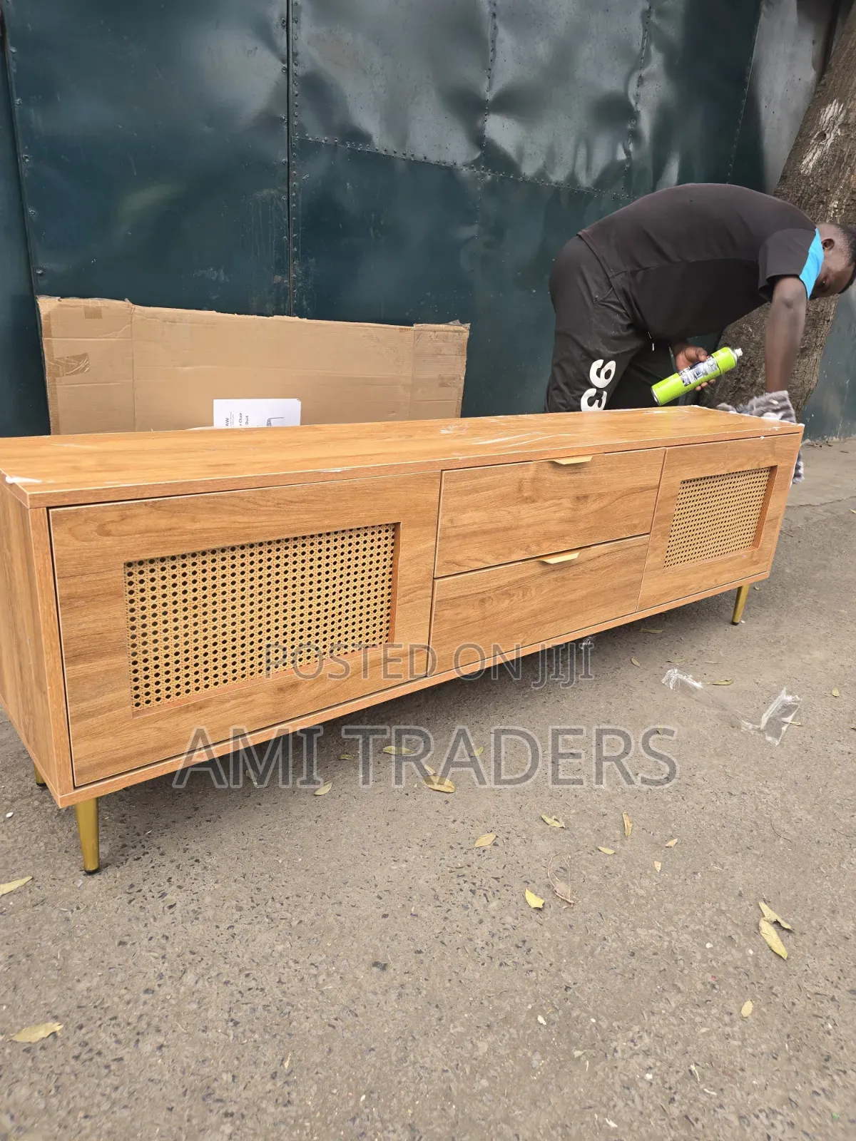 6ft Rectangular TV Stand (Rattan)