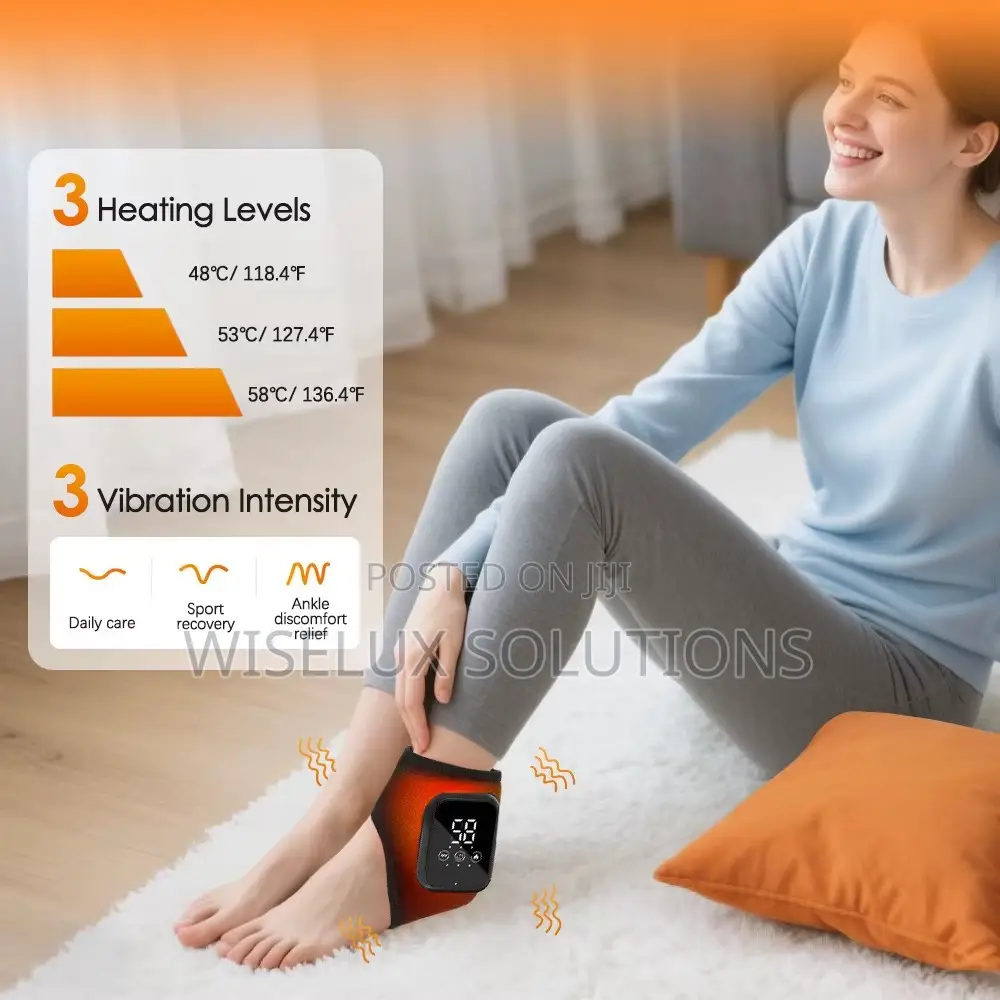 Cordless Heated Ankle Massager –Heat + Vibration for Ankle Pain Relief