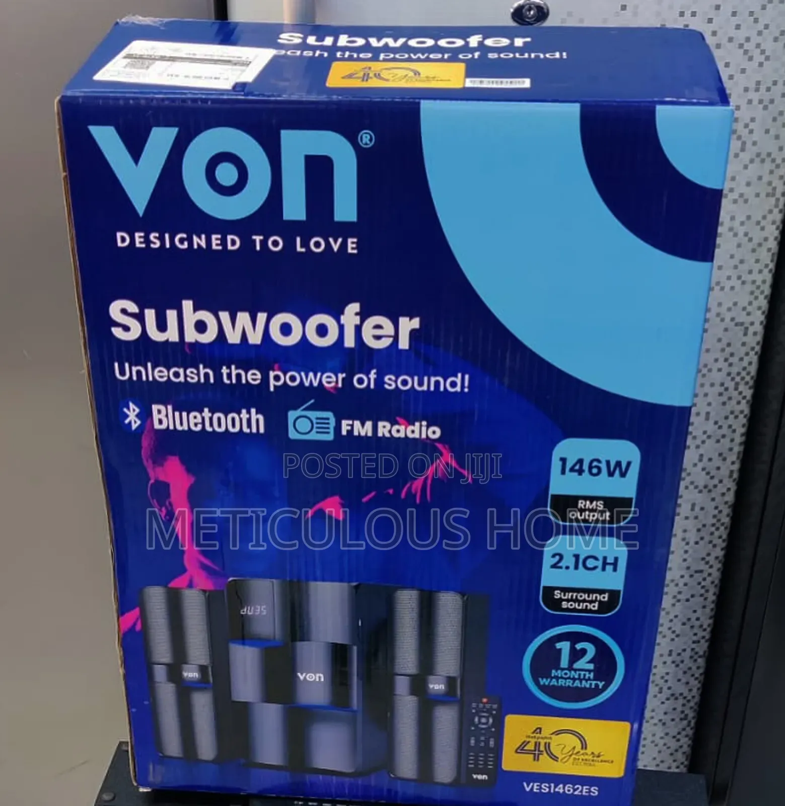 Von Woofer 2.1ch Sub-Woofer - 146Watts (VES1462ES)
