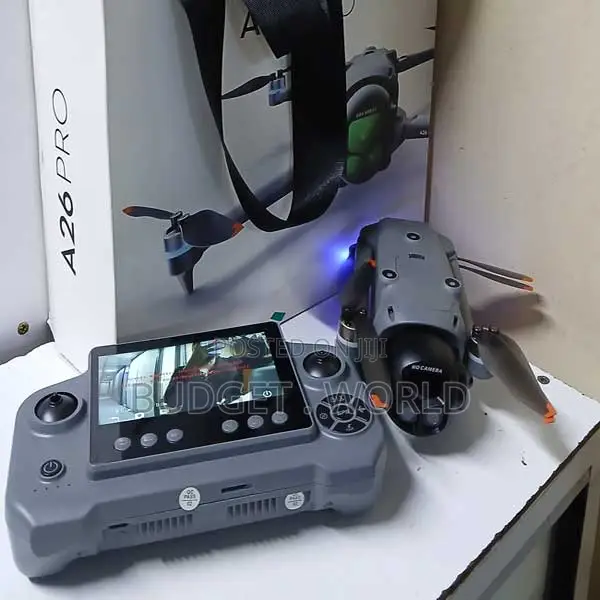 Speed Adjustment Dark Grey Drone With UHD Cam A26 4.5 Inch Obstacle