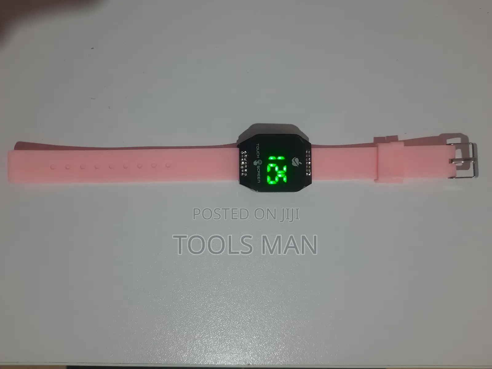 Kids Pink LED Touch Screen Digital Watch