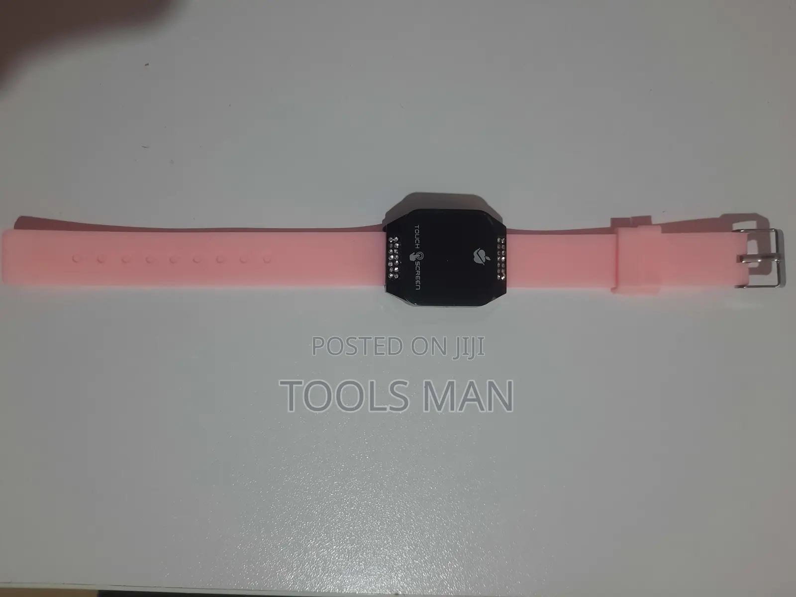 Kids Pink LED Touch Screen Digital Watch