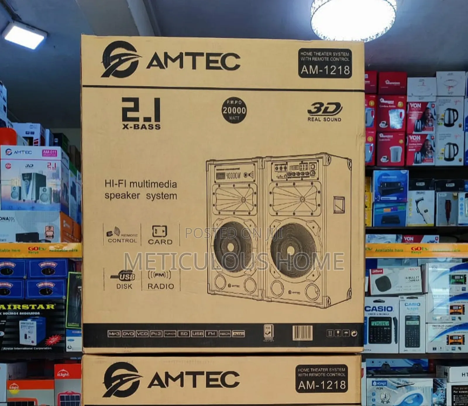Amtec AM-1218 Powered - Speaker With Microphone 2.1Ch HiFi Multimedia