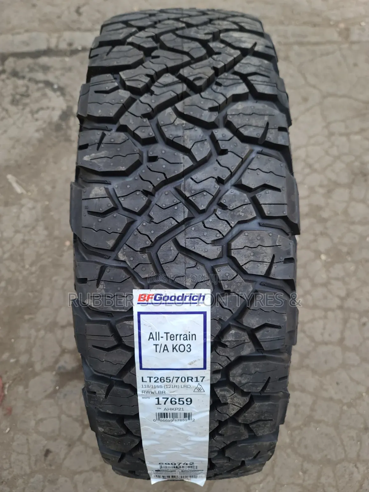 Lt 265 /70 R17 Bf Goodrich Tyres (A/Tk03 All-Terrain)
