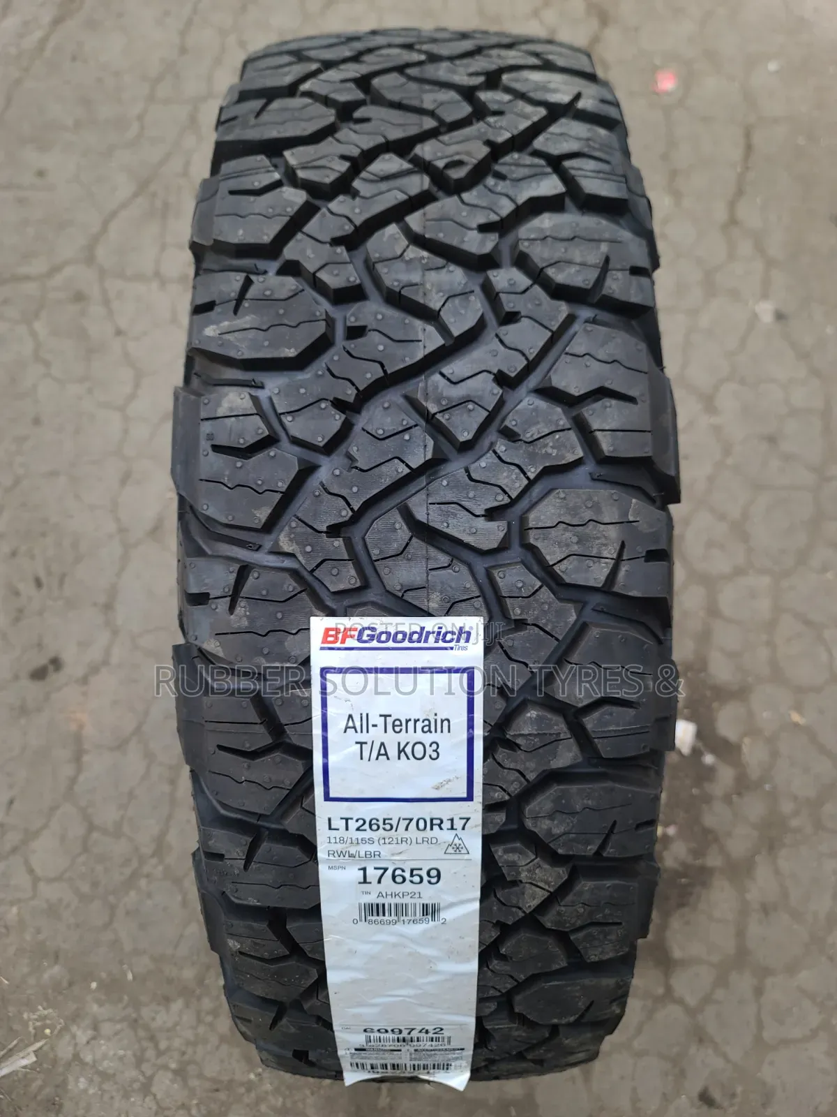 Lt 265 /70 R17 Bf Goodrich Tyres (A/Tk03 All-Terrain)