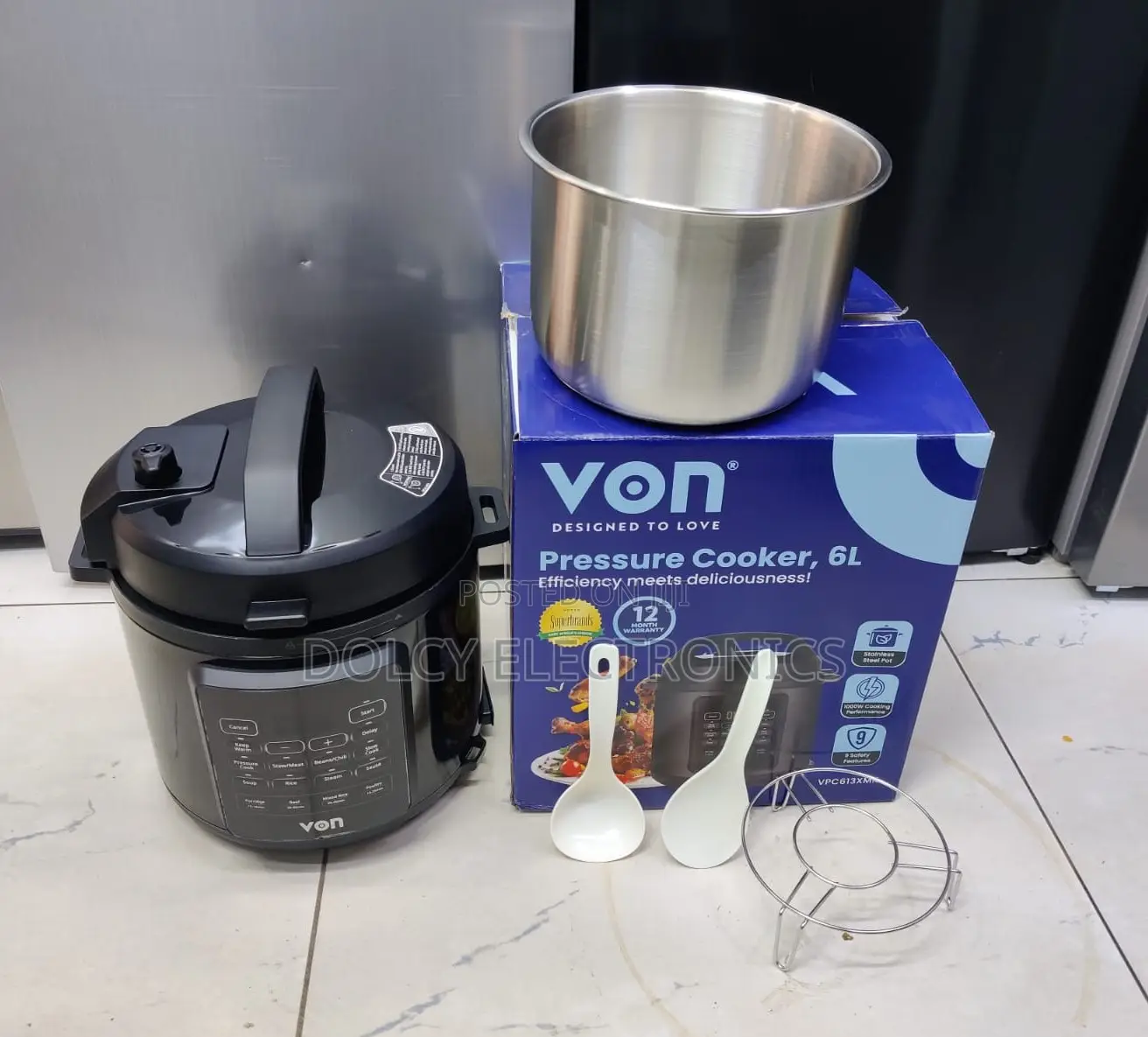 Von Pressure Cooker 8L With Stainless Steel Pot