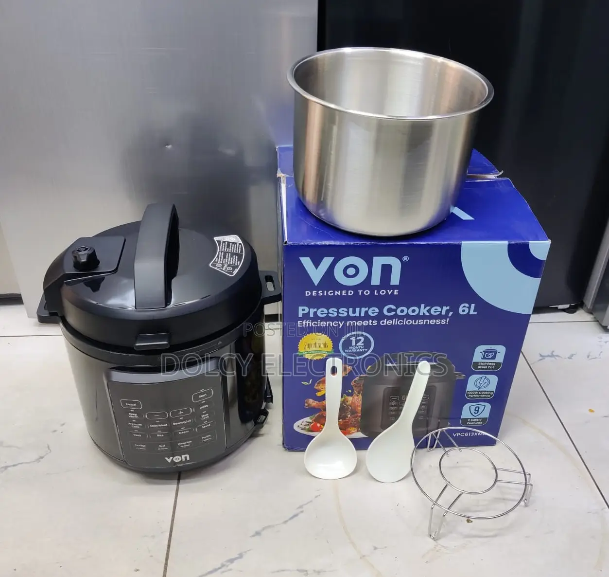Von Pressure Cooker 8L With Stainless Steel Pot