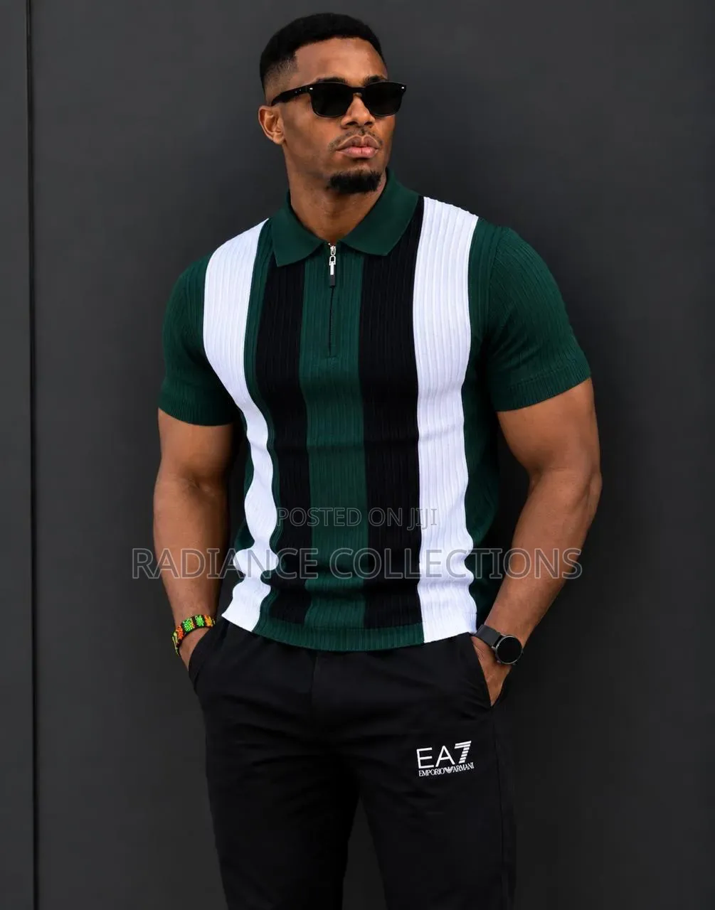 Stripped Short-Sleeved Men Shirts
