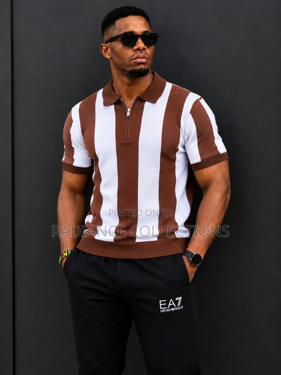 Stripped Short-Sleeved Men Shirts
