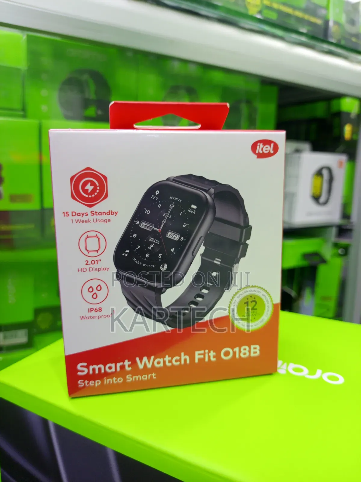 Itel Smart Watch Fit O18B 2.01" HD Display IP68 Waterproof
