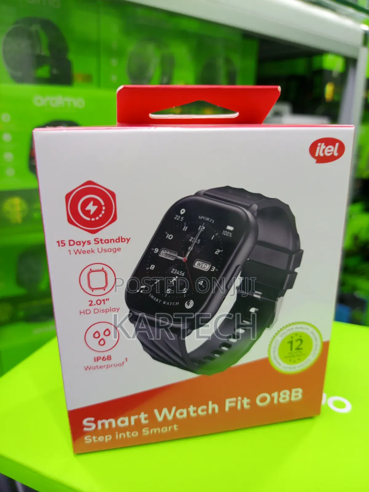 Itel Smart Fit O18B Smartwatch With 2.01" HD Display Sports Modes