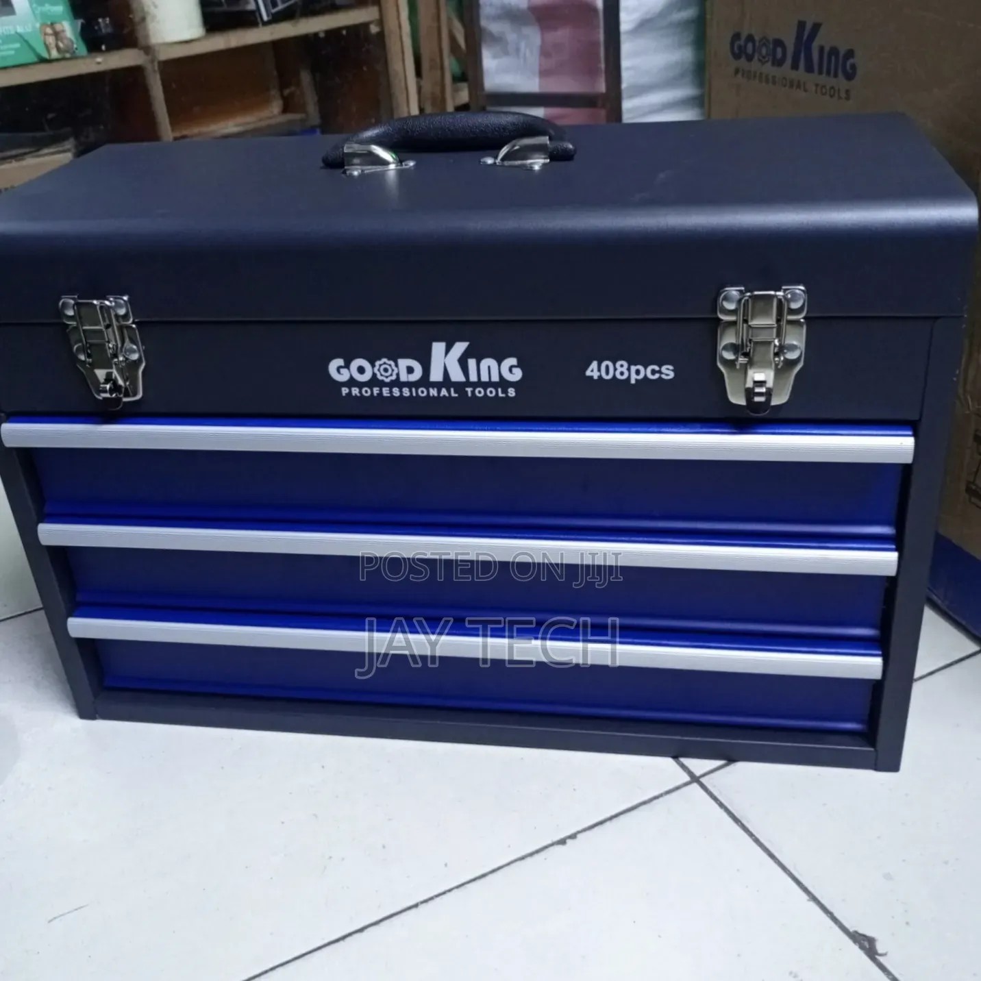 Good King 408-Piece Professional Mechanics Tool Set With 3-Drawer Box