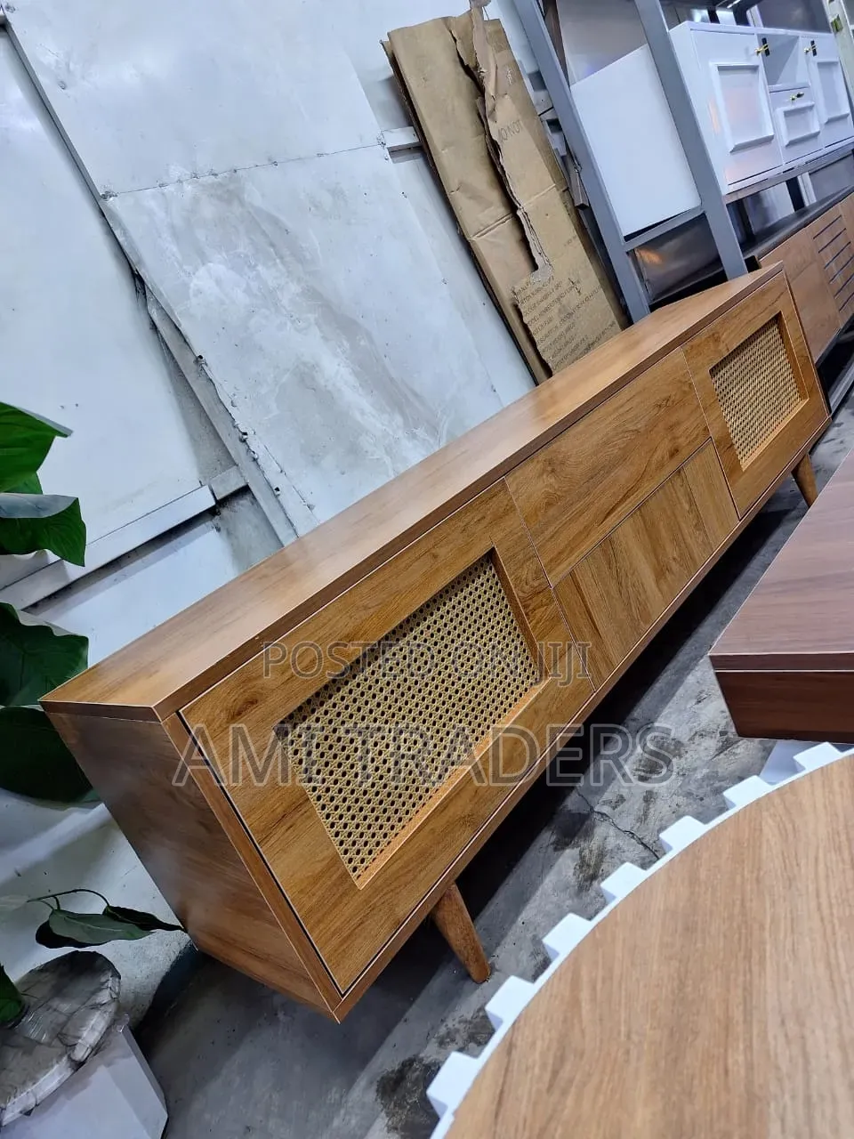 6ft Rectangular TV Stand (Rattan)