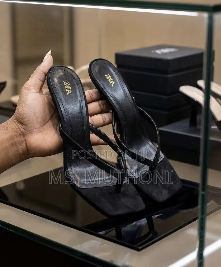 The Zara Suede Kitten-Heel Sandals Size 37-41