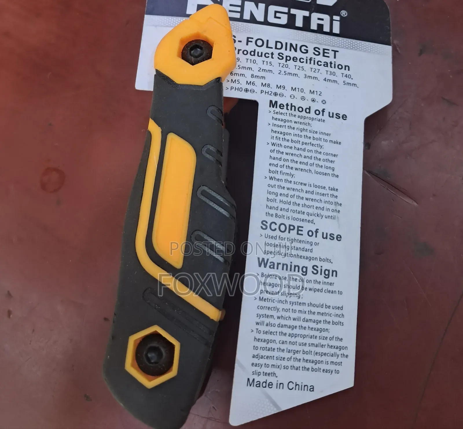 8 PC Folding Allen Wrench Set