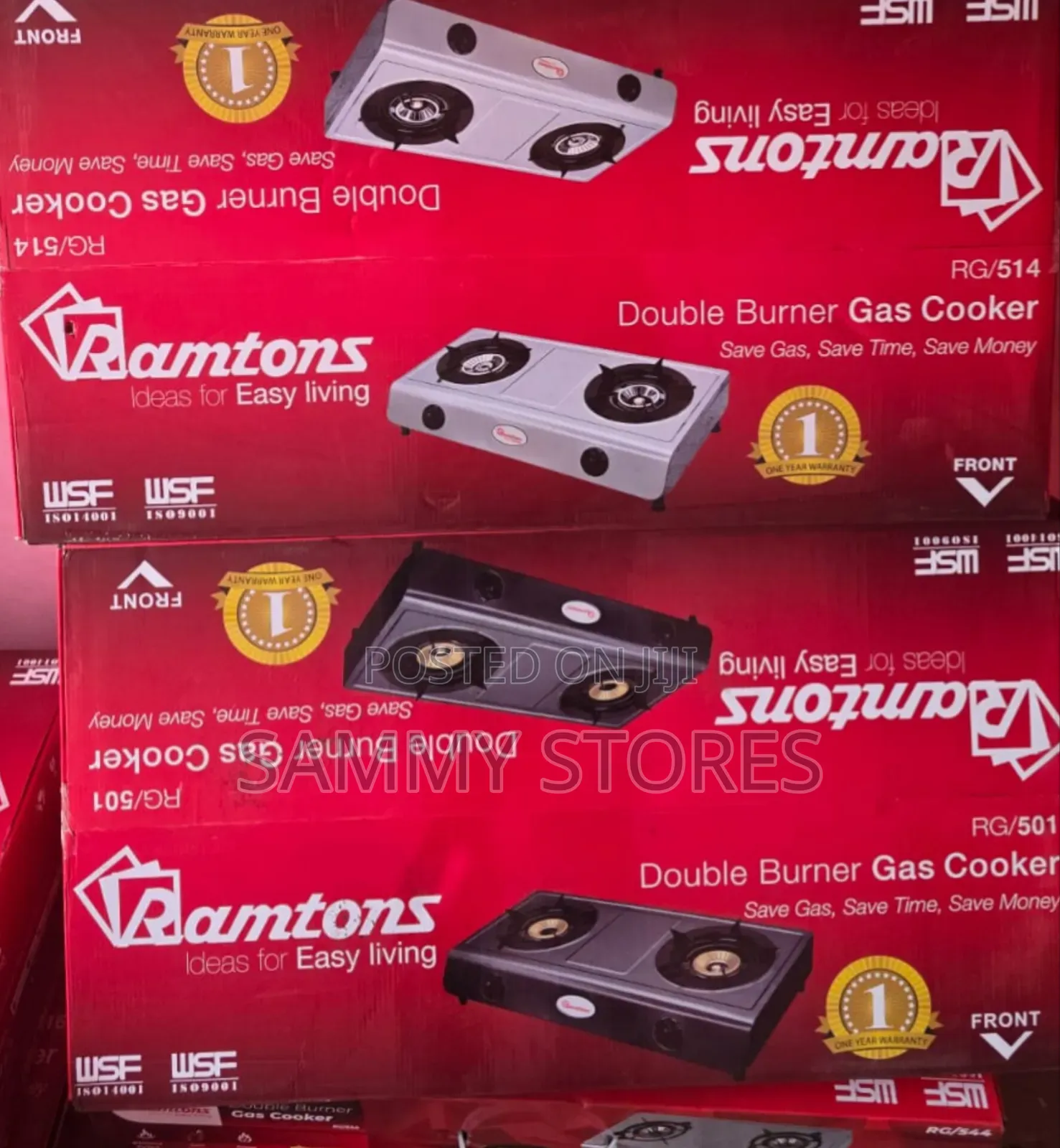 Ramtons 2-Burner Tabletop Gas Cooker