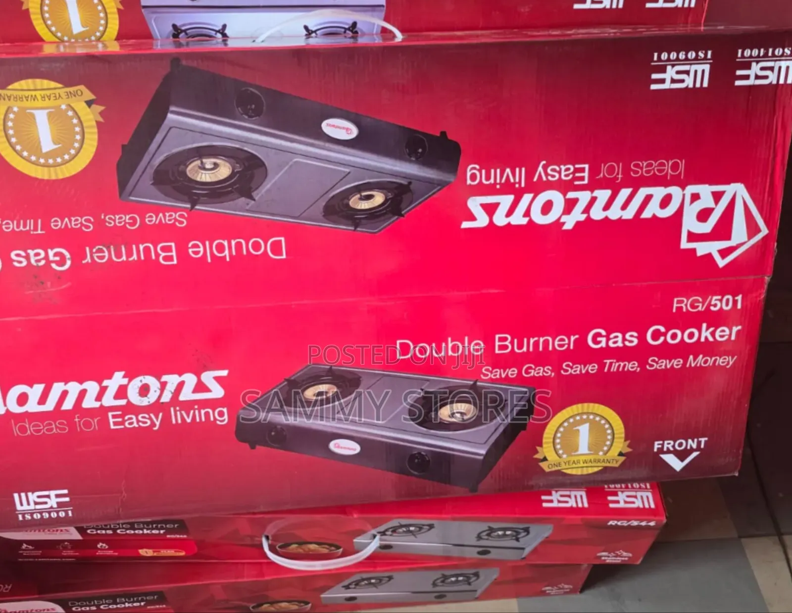 Ramtons 2-Burner Tabletop Gas Cooker