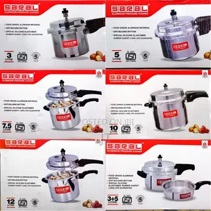 Saral Aluminum Pressure Cooker With Extra Lid (3L, 5L, 7.5L, 10L, 12L)