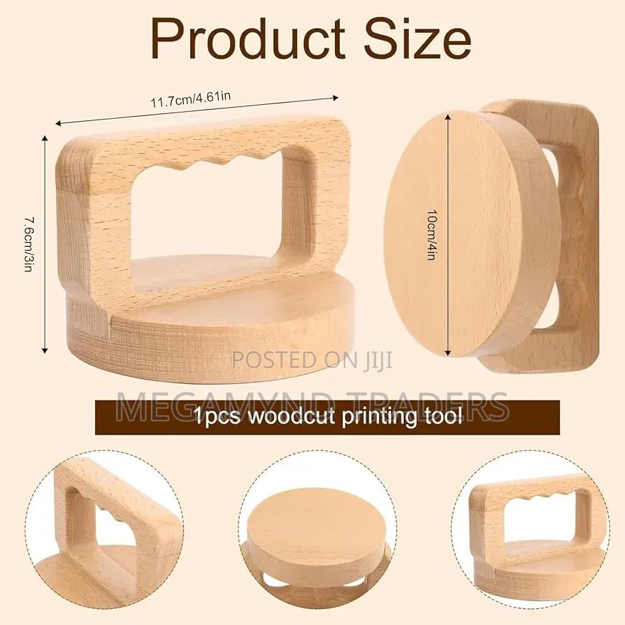Chapati Spinning Wooden Holder/ Roti Press