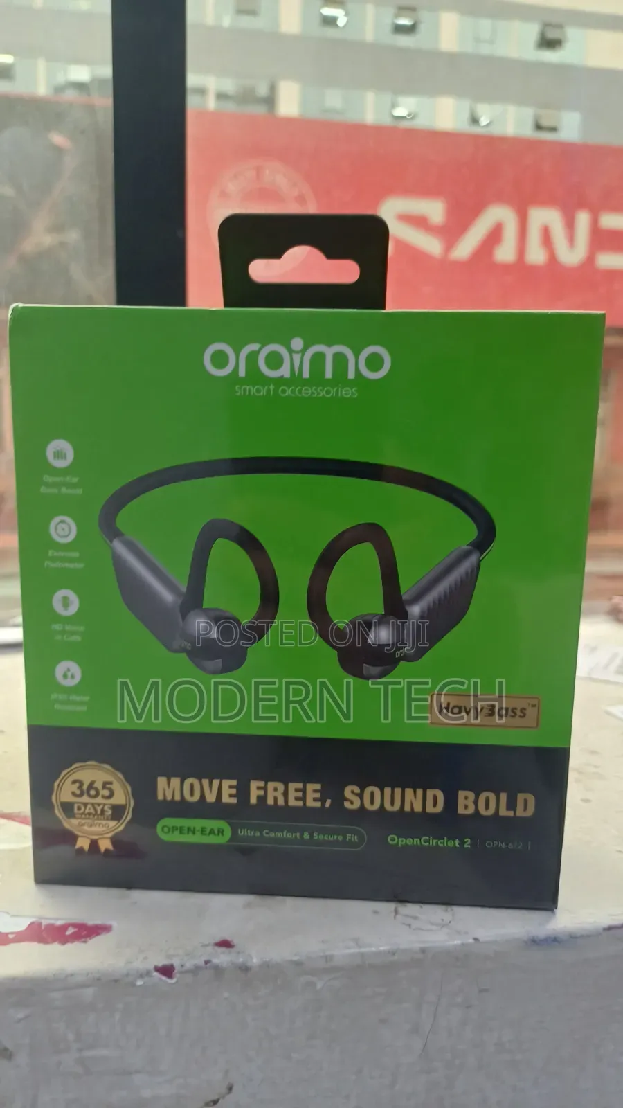 Oraimo OpenCirclet 2 Open-Ear Bluetooth Headphones – IPX5