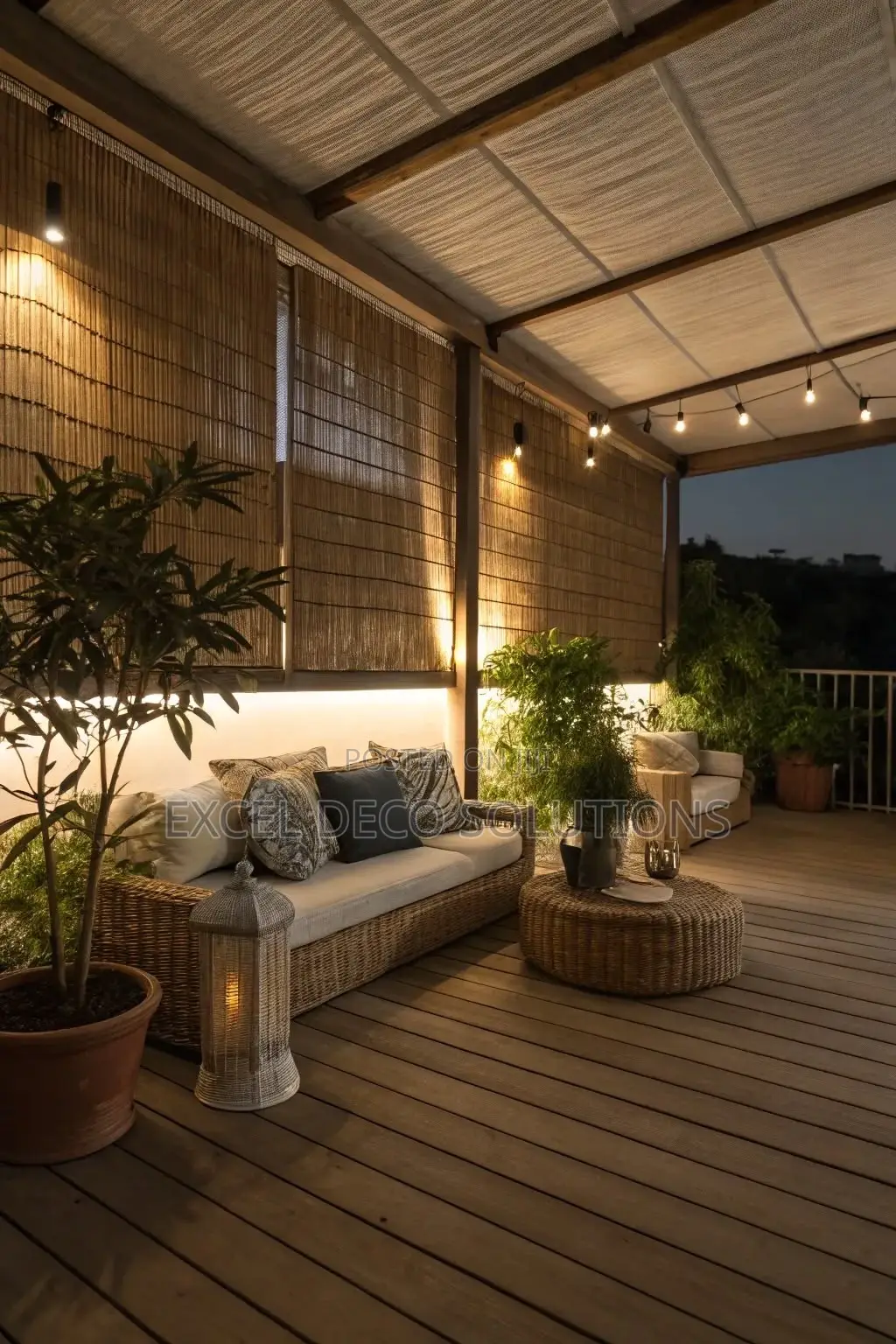 Office Bamboo Blinds - Modern Executive Wooden Window Blinds