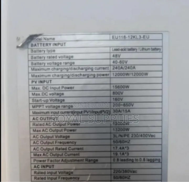 Must 12kva 3 Phase 48v Hybrid Inverter