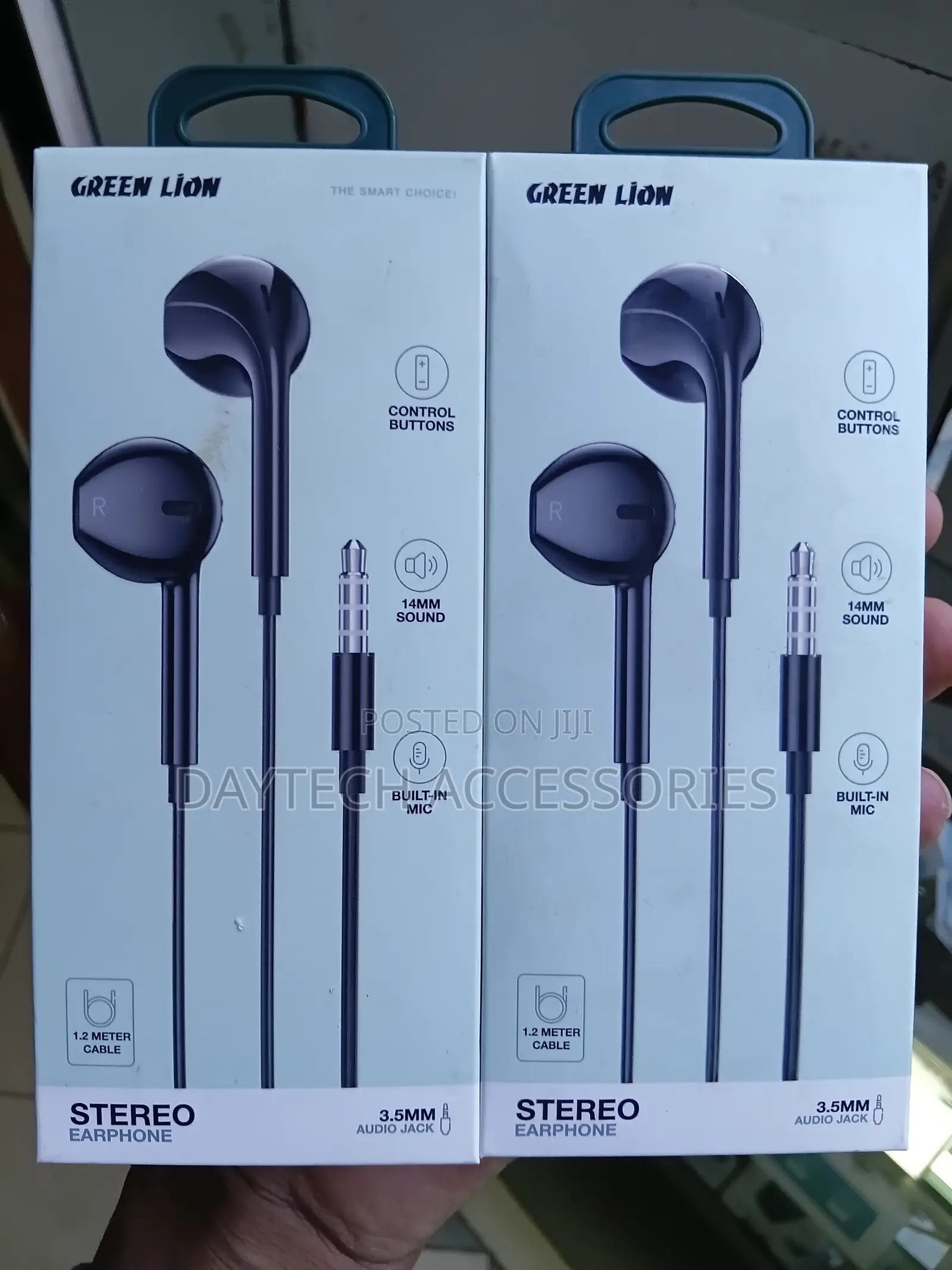 The Green Lion Stereo Earphone (1.2M) Black Wired in-Ear Audio 3.5mm