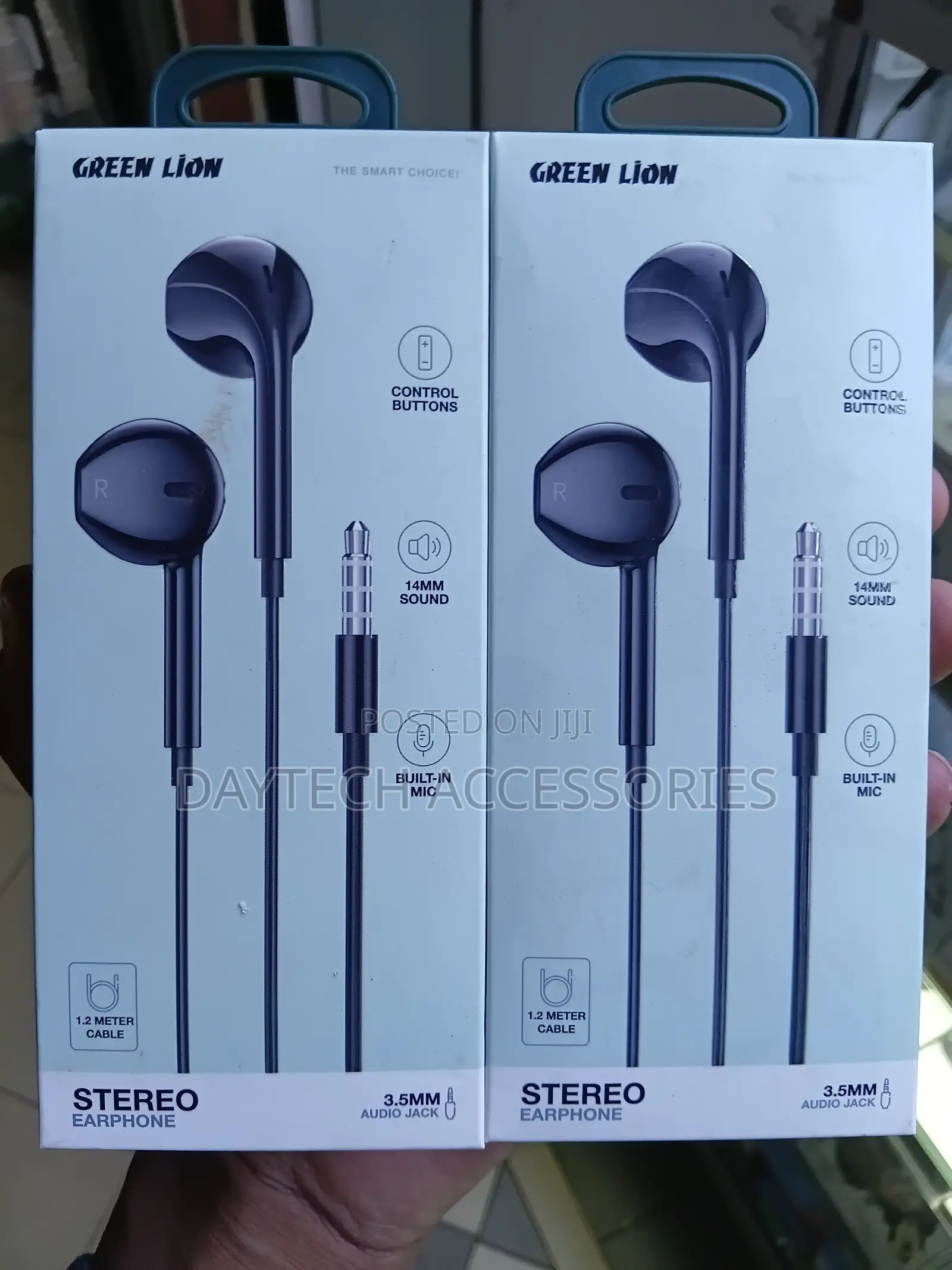 The Green Lion Stereo Earphone (1.2M) Black Wired in-Ear Audio 3.5mm