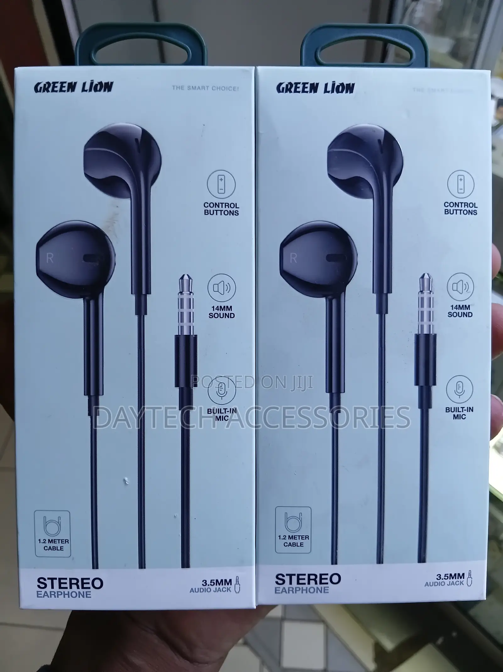 The Green Lion Stereo Earphone (1.2M) Black Wired in-Ear Audio 3.5mm