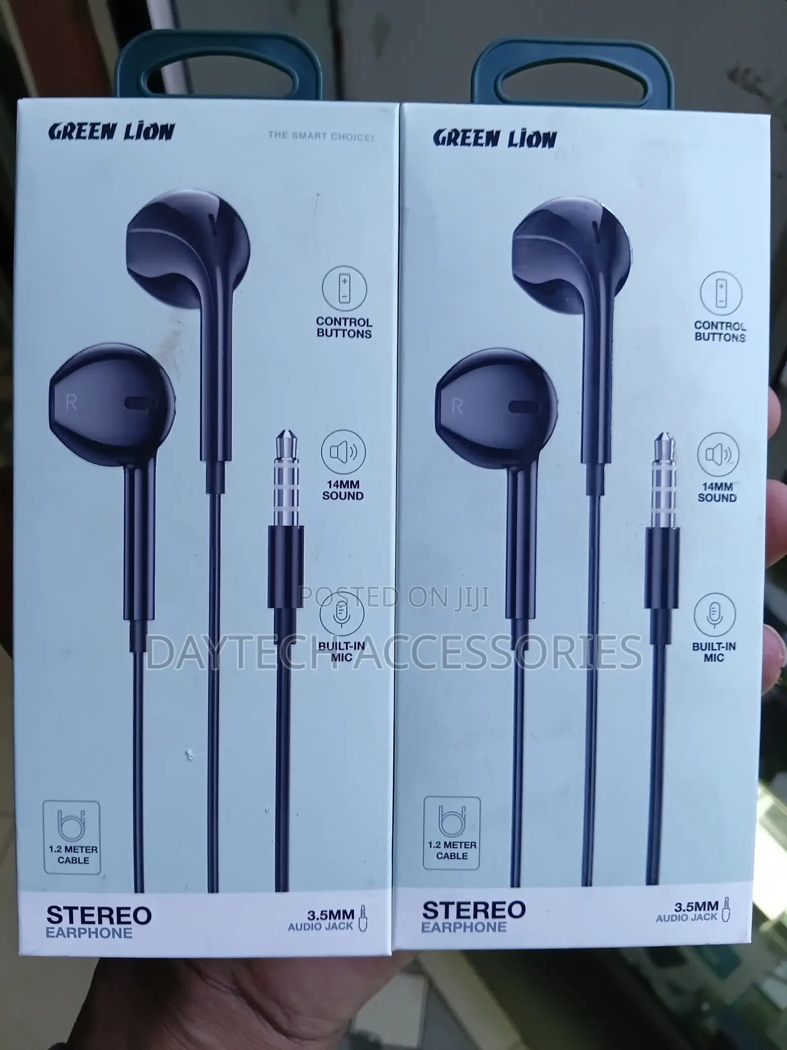 The Green Lion Stereo Earphone (1.2M) Black Wired in-Ear Audio 3.5mm