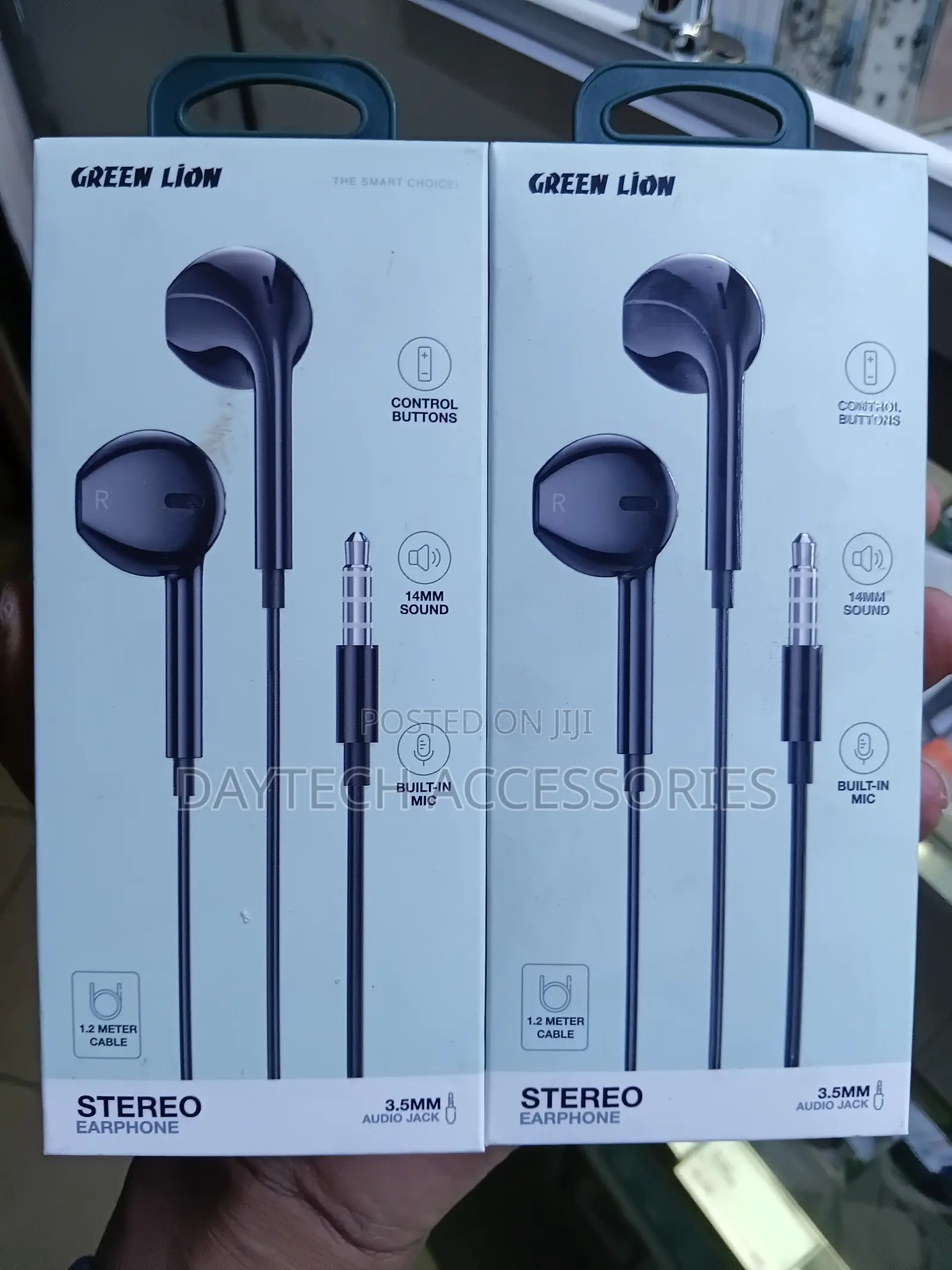 The Green Lion Stereo Earphone (1.2M) Black Wired in-Ear Audio 3.5mm