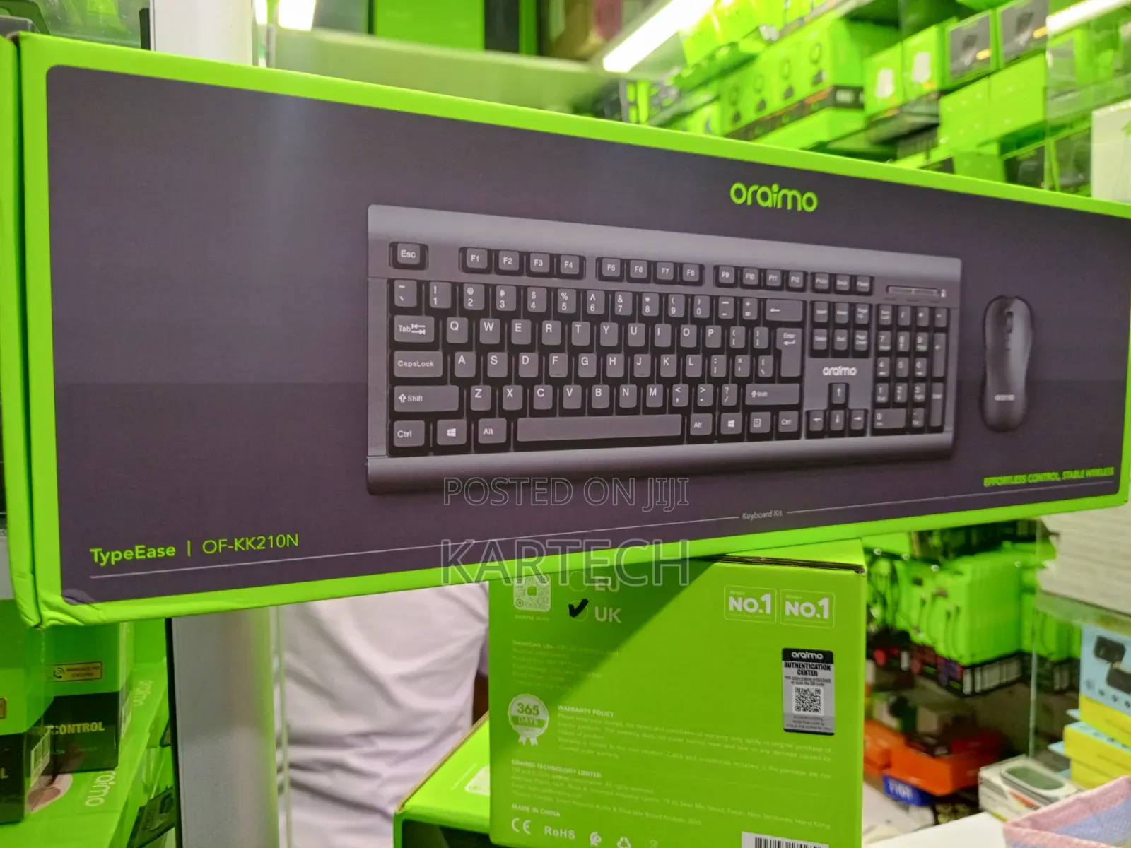 Oraimo TypeEase 2.4G Wireless Keyboard Mouse Combo OF-KK210N