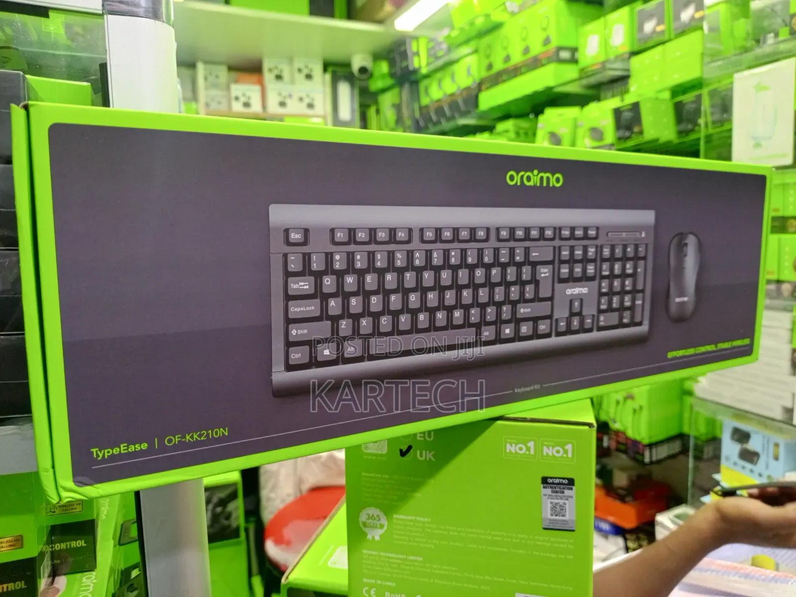 Oraimo TypeEase OF-KK210N Wireless Keyboard and Mouse Set With Numpad