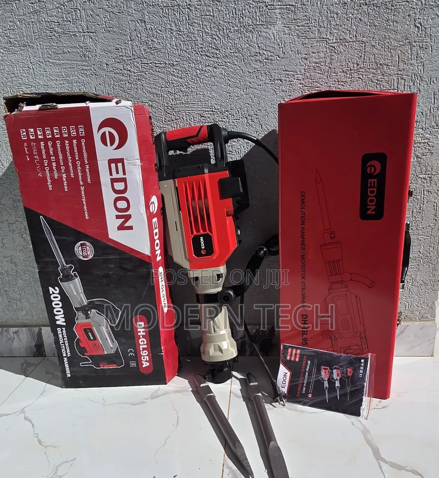 Edon 2000W Demolition Hammer Drill –Concrete Wall Breaker