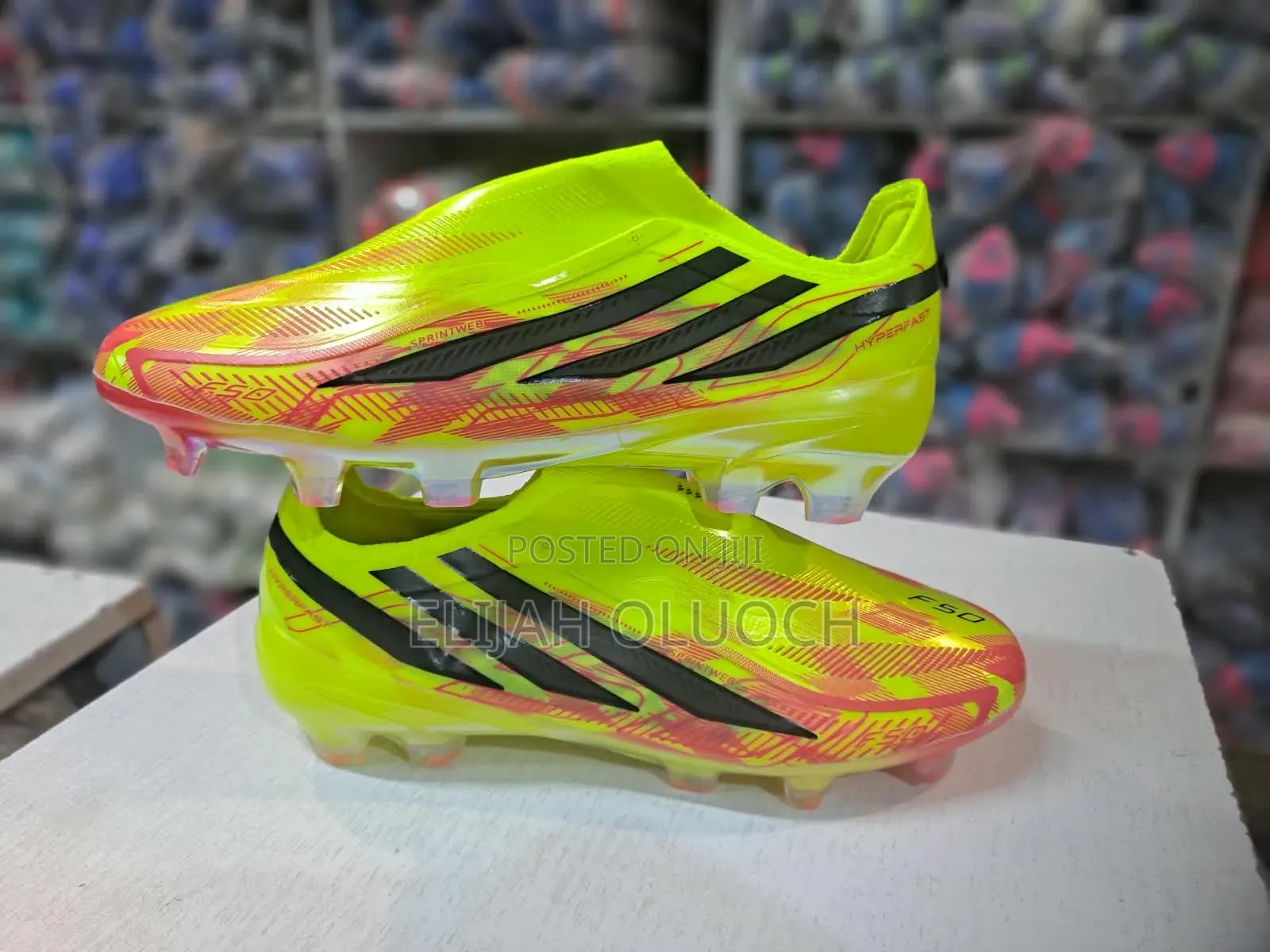 Adidas F-50 Hyperfast Elite Yellow Black Stripes 40-45