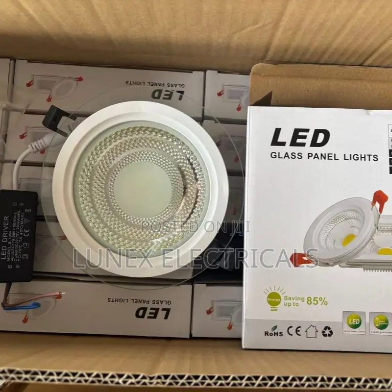 Ceiling Light Recessed Lamps 110v-265v 3 Color Glass Panel