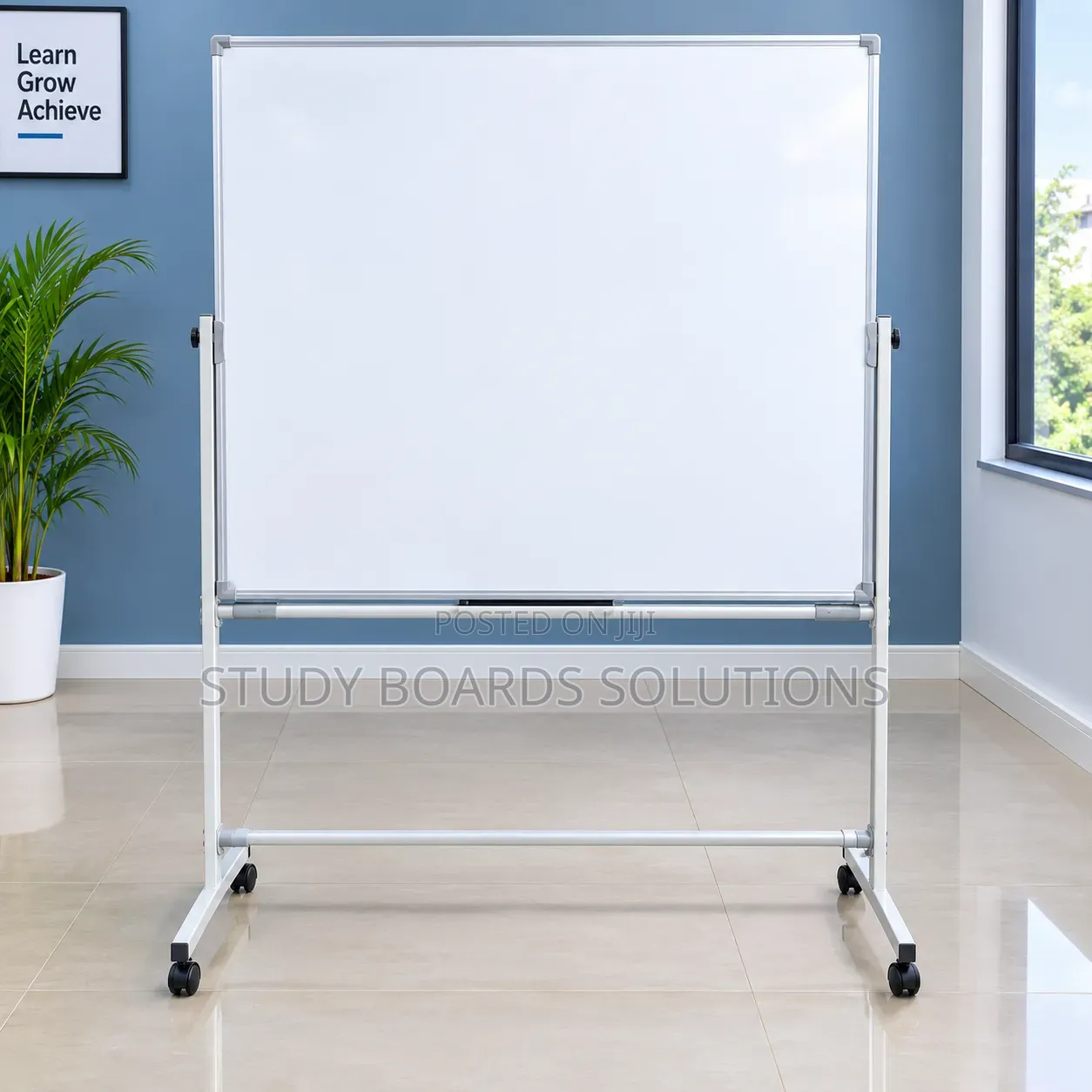 1.2mx1.2m Magnetic Whiteboard With Wheeled Stand