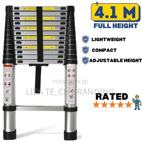 Ladders 4.1m Telescopic Aluminium Ladder