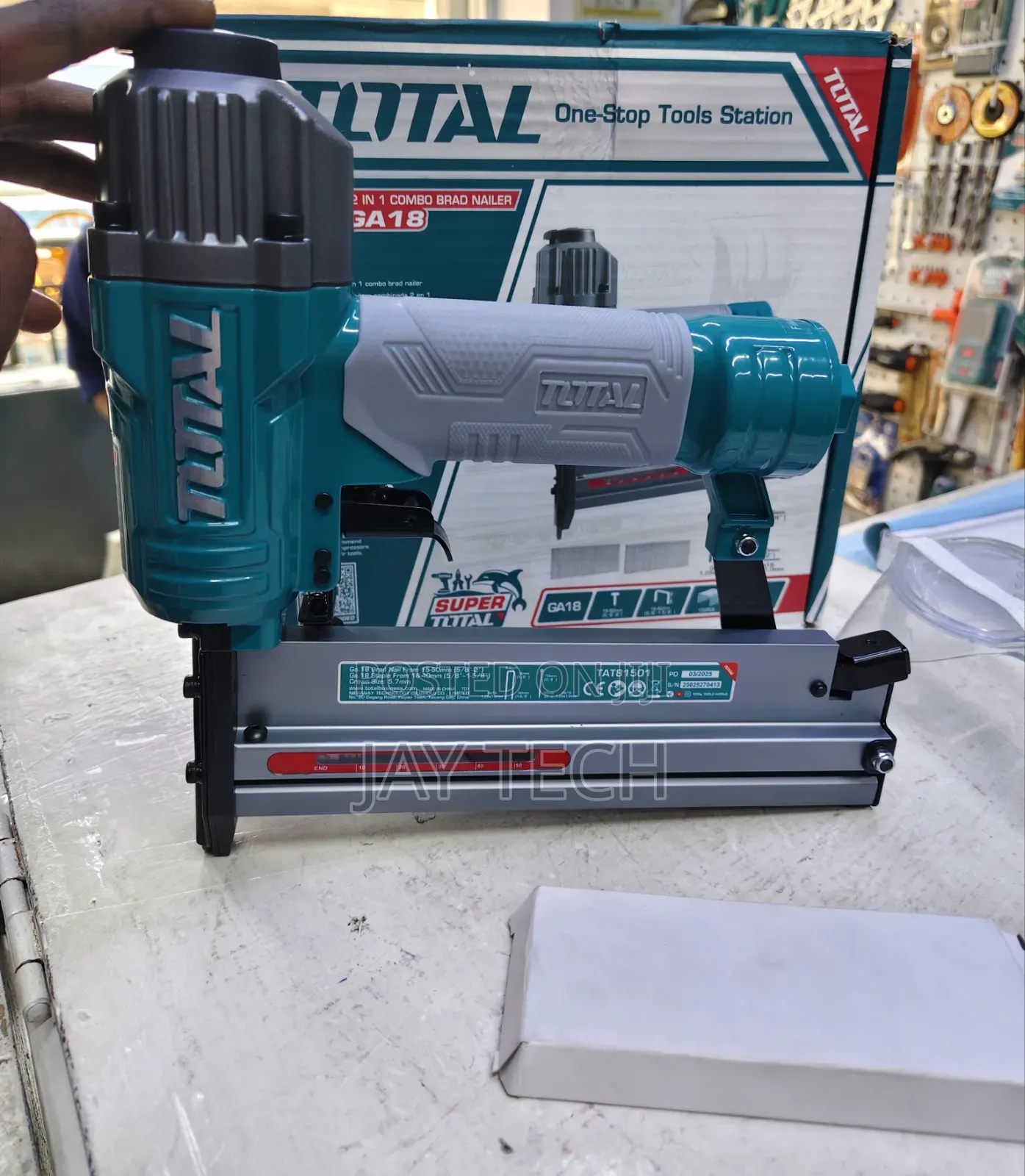 TOTAL 2-in-1 Combo Pneumatic Brad Nailer Air Stapler