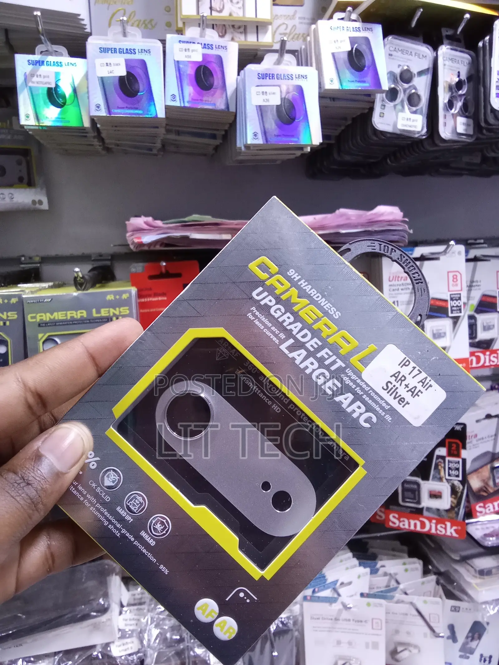 AR+AF 9H Hardness Camera Lens Protector for iPhone 17 Air -Silver