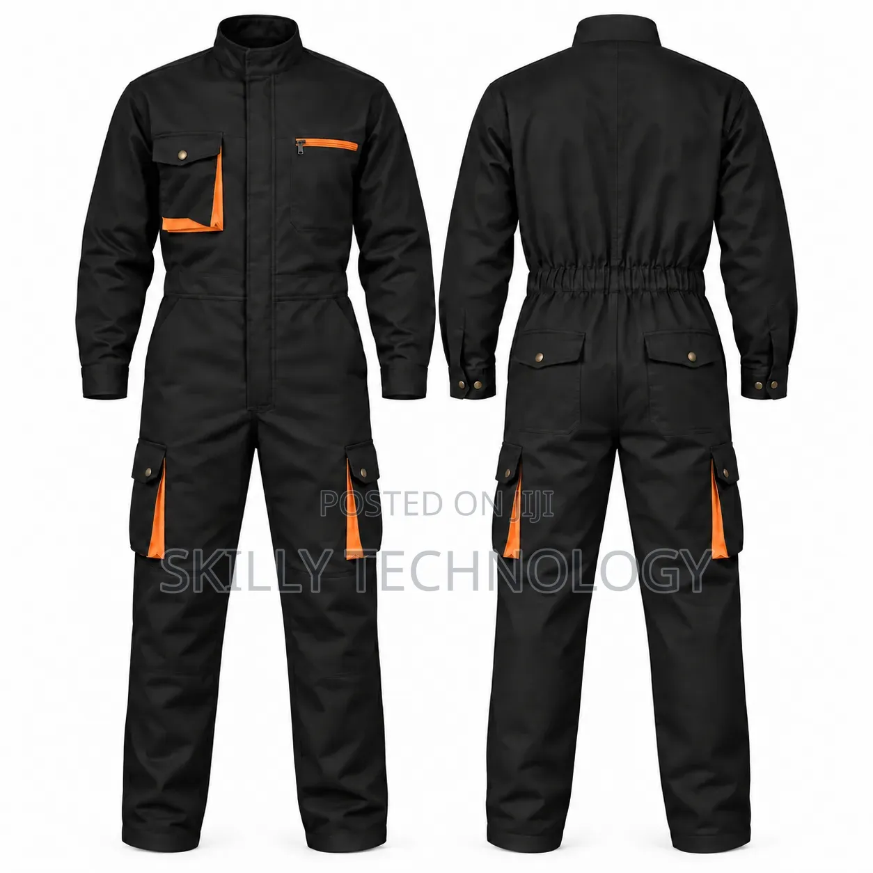 Black Cargo Overall