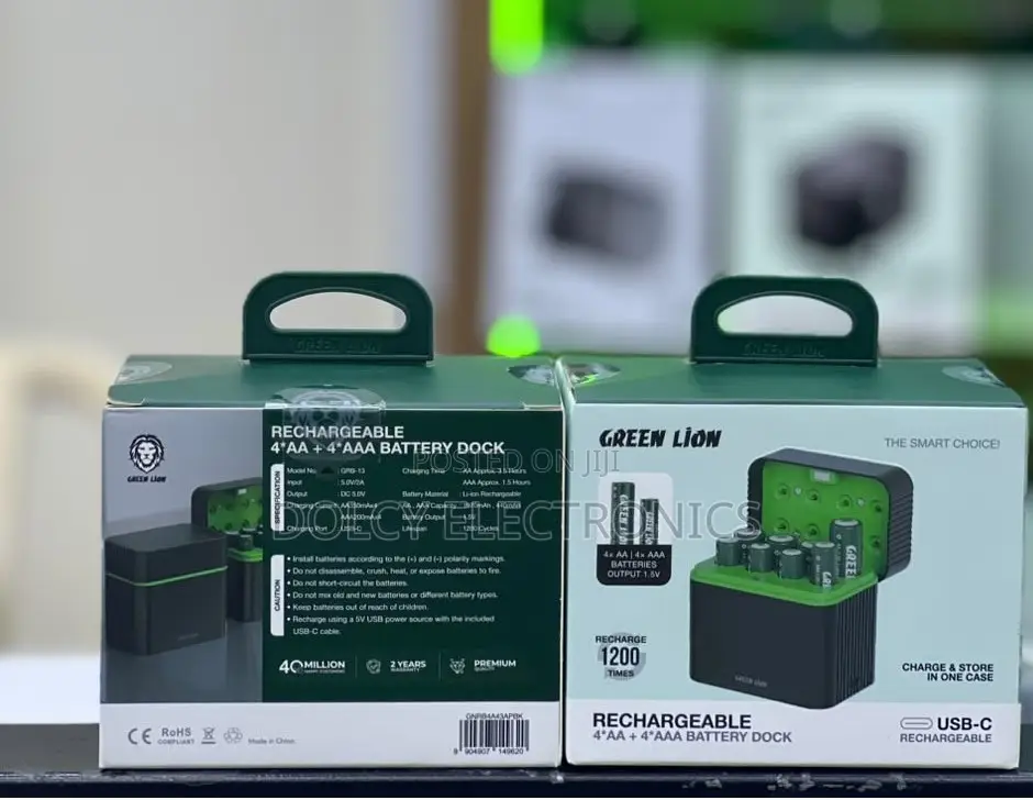 Green Lion Rechargeable 4*AA Battery Dock